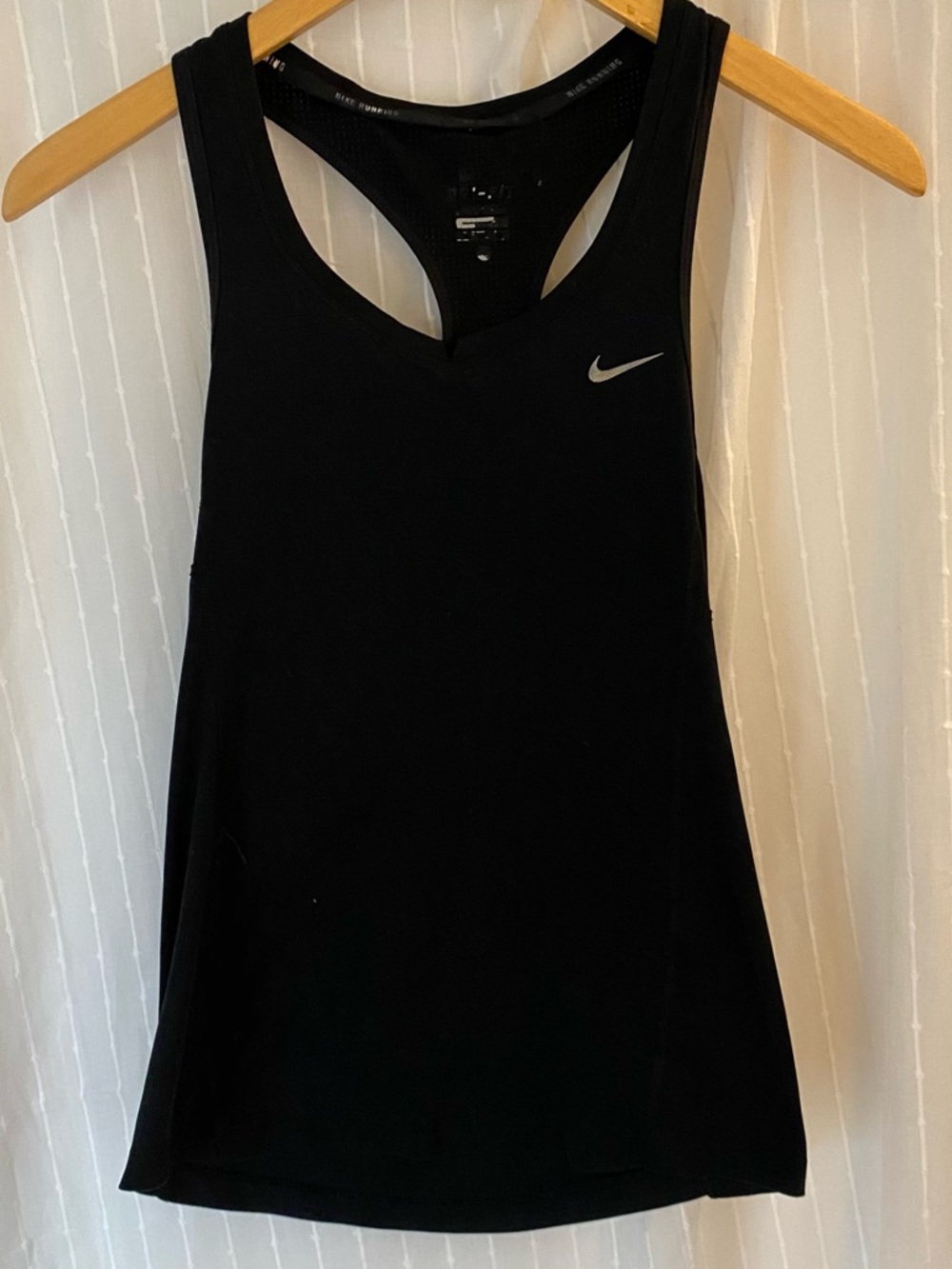 Nike Tank Top Womens S Racerback Dri-FIT One Luxe Training Black Athletic Gym